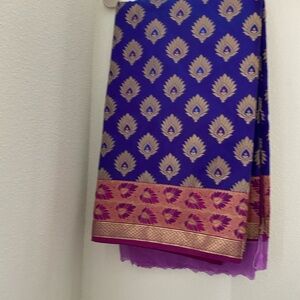 Purple and Gold saree